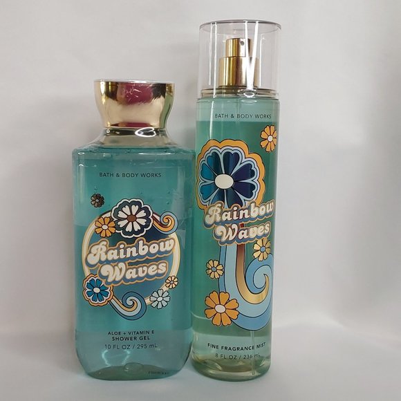 BATH & BODY WORKS 'RAINBOW WAVES' 2-PIECE BODY MIST, WASH SET 'DISCO EDITION' - Picture 14 of 14